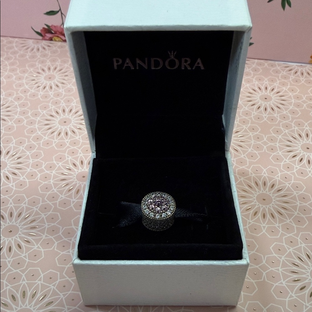 Pandora purple floral charm